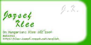 jozsef klee business card